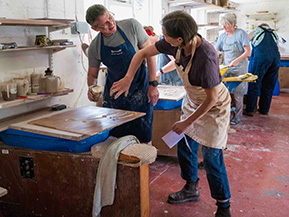 Workshops at Wobage - images of past students, previous workshops and setting